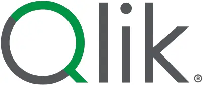 Plattform für Business Intelligence, Dashboards und interaktive Datenanalysen. Logo Qlik
